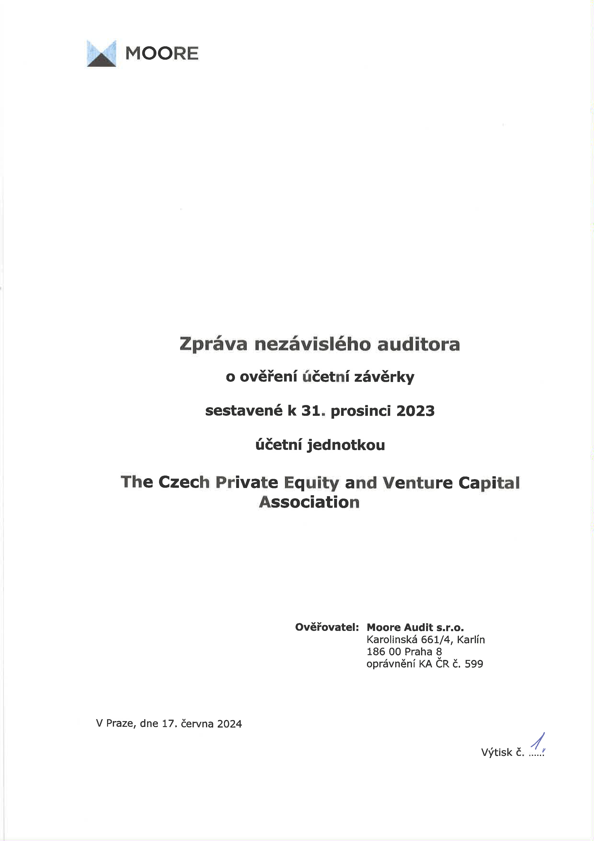 Zpráva nezávislého auditora 2023